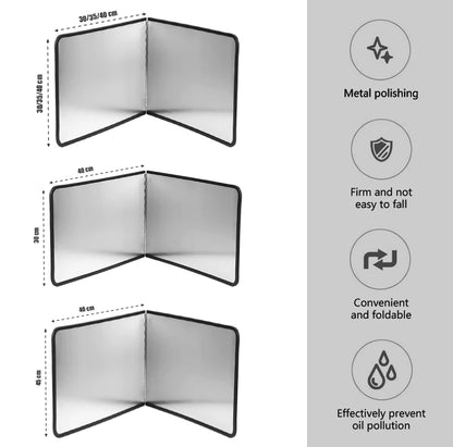 Foldable Stainless Steel Oil Splash Guard